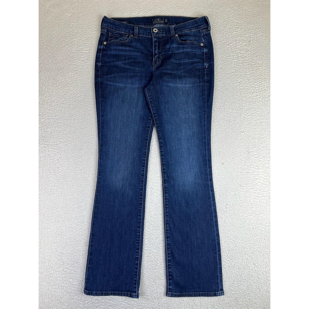 Lucky Brand Brooke Slim Boot Jeans Womens 8/29 Blue Dark Wash Mid Rise Stretch